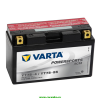 Мотоаккумулятор YT7B-BS Varta AGM Powersports - 7 А/ч (507 901 012) [+ -]