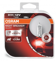 Автолампы H11 Osram Night Breaker Silver +100% (64211NBS-HCB)