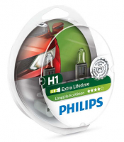 Автолампа H1 Philips LongLife EcoVision 3100K (12258LLECOS2)