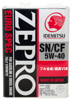 Моторное масло Idemitsu Zepro EURO SPEC 5W-40 SN/CF