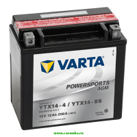 Мотоаккумулятор YTX14-BS Varta AGM Powersports - 12 А/ч (512 014 010) аналог MB A2115410001