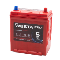 Аккумулятор автомобильный Westa Red Asia - 42 A/ч тонкие клеммы (B19L) [-+]