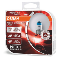 Автолампа H3 Osram Night Breaker Laser Next Generation +150% (64151NL-HCB)