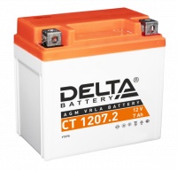 Мотоаккумулятор YTZ7S-BS Delta AGM - 7 A/ч 130 А (CT 1207.2)