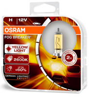 Автолампы H4 Osram Fog Breaker +60% 2600K (62193FBR-HCB)