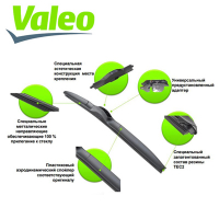 Стеклоочиститель Valeo First Covertech VFH60 (60 см., гибридная, Крючок)