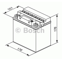 Мотоаккумулятор YB16CL-B Bosch M4 F46 Fresh pack - 19 А/ч (0 092 M4F 460) [- +]