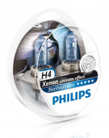 Автолампы H4 Philips BlueVision Ultra 4000K (12342BVUSM)