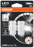 Светодиодные лампы W21W Osram LEDriving SL White 6000K (7505DWP-02B)