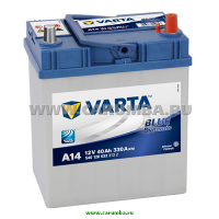Аккумулятор автомобильный Varta A14 Asia Blue Dynamic - 40 A/ч тонкие клеммы (540 126 033, B19L) [-+]