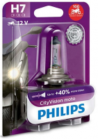 Мотолампа H7 Philips SityVision Moto +40% (12972CTVBW)