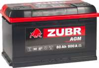 Аккумулятор Start-Stop автомобильный Zubr AGM - 80 А/ч [-+]