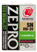 Моторное масло Idemitsu Zepro Eco Medalist 0W-20 SN
