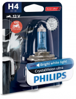 Мотолампа H4 Philips CrystalVision Ultra Moto (12342CVUBW)
