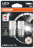 Светодиодные лампы P27/7W Osram LEDriving SL Red (3157DRP-02B)