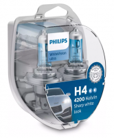 Автолампы H4 Philips WhiteVision Ultra 4200K (12342WVUSM)