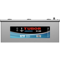 Аккумулятор Tubor Aquatech EFB - 225 А/ч (евро) - стартерно-тяговый (для лодочных электромоторов)