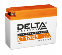Мотоаккумулятор YTX4B-BS Delta AGM - 2.5 A/ч 40 А (CT 12025)