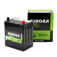 Аккумулятор автомобильный Aurora  Asia - 38 A/ч тонкие клеммы (B19R) [+-]