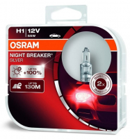 Автолампы H1 Osram Night Breaker Silver +100% (64150NBS-HCB)