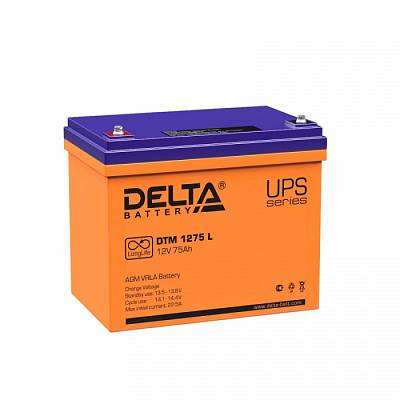 Аккумулятор Delta DTM L AGM - 75 А/ч (DTM 1275 L) UPS серия
