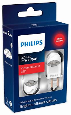 Светодиодные автолампы W21/5W Philips X-tremeUltinon LED gen2 Red (11066XURX2)