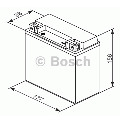 Мотоаккумулятор YTX20-BS Bosch M6 024 AGM - 18 А/ч (0 092 M60 240) [+ -]