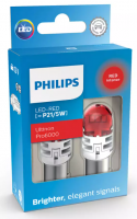 Светодиодные автолампы W21/5W Philips Ultinon Pro6000 SI LED Red (11499RU60X2)
