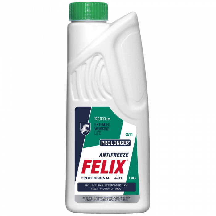 Felix антифриз Prolonger G11 (1 л.), зеленый