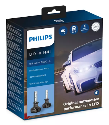 Светодиодные лампы H1 Philips Ultinon Pro9000 +250% 5800K (11258U90CWX2)