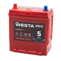 Аккумулятор автомобильный Westa Red Asia - 42 A/ч тонкие клеммы (B19R) [+-]
