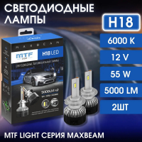 Светодиодные лампы H18 MTF MaxBeam 6000K  LED 5000lm (MB18K6)