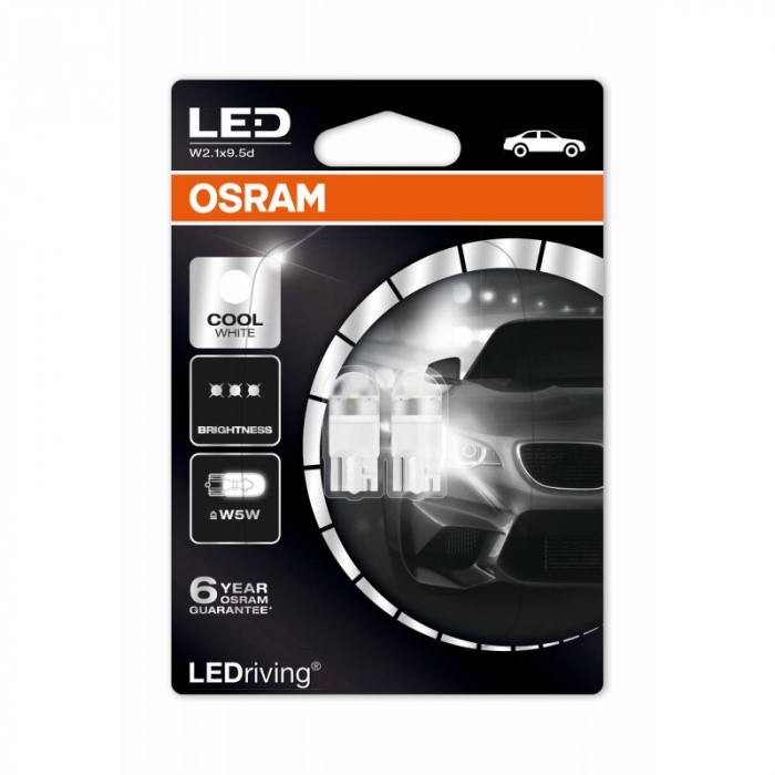 Светодиодные лампы W5W Osram LEDriving Premium White 6000K (2850CW-02B)