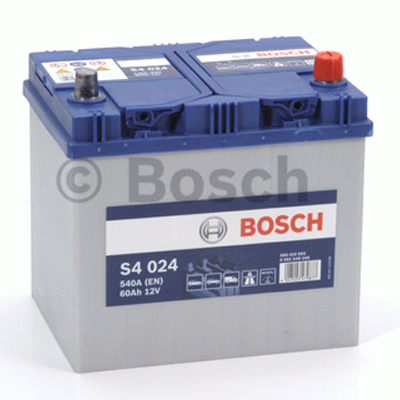 Аккумулятор автомобильный Bosch S4 024 Silver Asia - 60 А/ч (0 092 S40 240, D23L) [-+]