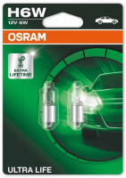 Автолампа H6W Osram Ultra Life (64132ULT-02B)