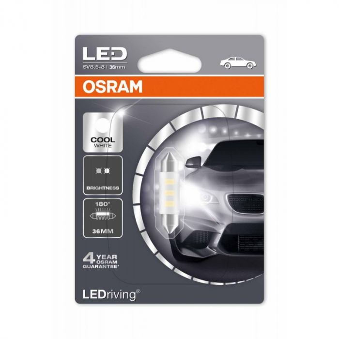 Светодиодная лампа C5W Osram LEDriving Standard gen.2 White 6000K (6436CW-01B) 36mm