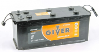 Грузовой аккумулятор Giver Hybrid - 132 А/ч  российская полярность (-+)
