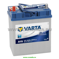 Аккумулятор автомобильный Varta A15 Asia Blue Dynamic - 40 A/ч тонкие клеммы (540 127 033, B19R) [+-]