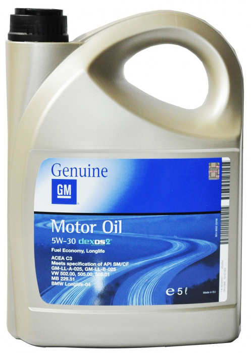 Моторное масло General Motors Dexos 2 GM 5W-30 С3 (95599405, 1942003)