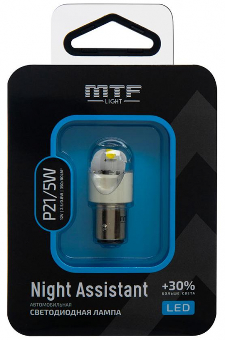 Светодиодные автолампы P21/5W MTF Night Assistant LED White 6000K (NP215WW)