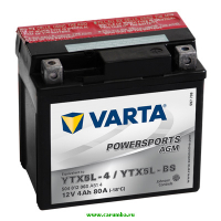 Мотоаккумулятор YTX5L-BS Varta AGM Powersports - 4 А/ч (504 012 003) [- +]