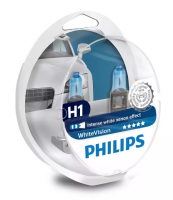 Автолампы H1 Philips White Vision 3700K (12258WHVSM)
