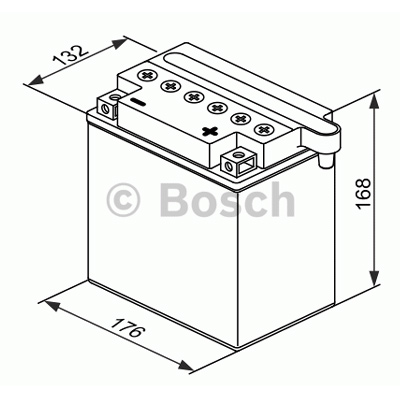 Мотоаккумулятор YB30L-B Bosch M4 F60 Fresh pack - 30 А/ч (0 092 M4F 600) [- +]