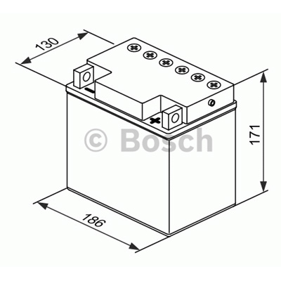 Мотоаккумулятор 52515 Bosch M4 F52 Fresh pack - 25 А/ч (0 092 M4F 520) [- +]