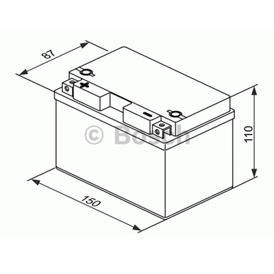 Мотоаккумулятор TTZ14S-BS Bosch M6 017 AGM - 11 А/ч (0 092 M60 170) [+ -]