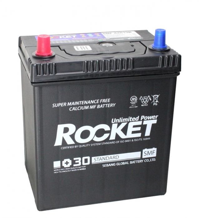 Аккумулятор автомобильный Rocket Asia SMF 46B19R - 42 А/ч  [+-]