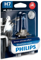 Мотолампа H7 Philips BlueVision Moto (12972BVUBW)