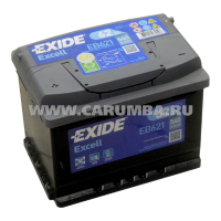 Аккумулятор автомобильный Exide Excell EB621 - 62 А/ч [+-]