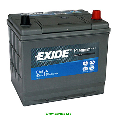 Аккумулятор автомобильный Exide Premium Asia EA654 - 65 А/ч (D23L) [-+]