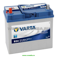 Аккумулятор автомобильный Varta Asia Blue Dynamic B34 - 45 А/ч (545 158 033, B24R) [+-]